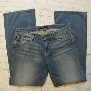 Banana Republic Distressed Flare Leg Jeans